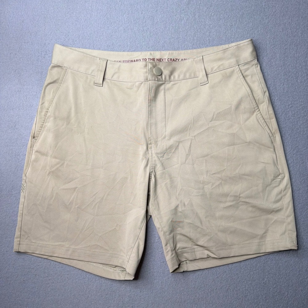 Rhone Commuter Shorts Mens 31 Khaki Tan Performance Technical Golf 7 Inseam